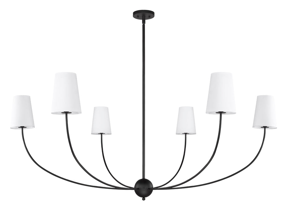Chandelier Z-Lite 3040-62MB Matte Black Shannon 6 Light Chandelier Z-Lite