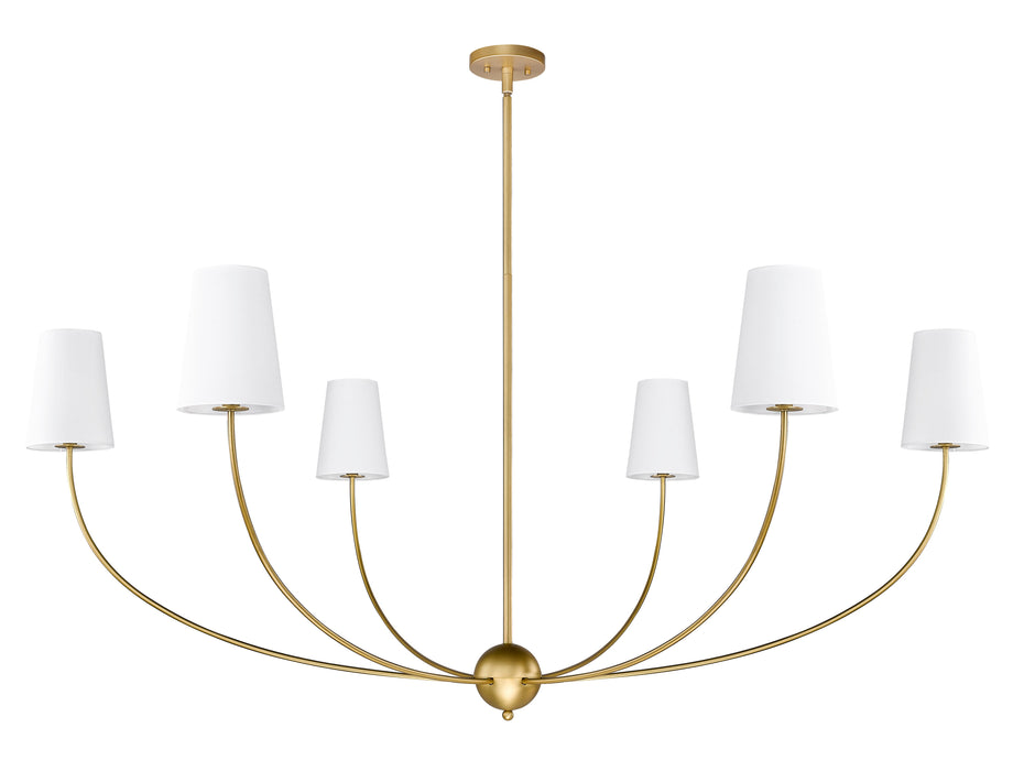 Chandelier Z-Lite 3040-62RB Rubbed Brass Shannon 6 Light Chandelier Z-Lite