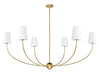 Chandelier Z-Lite 3040-62RB Rubbed Brass Shannon 6 Light Chandelier Z-Lite