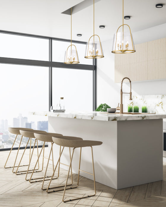 Pendant Z-Lite 3041P18-MGLD Modern Gold Archis 5 Light Pendant Z-Lite