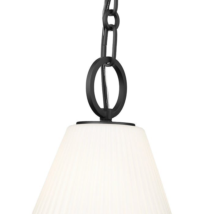 Pendant Z-Lite 3042P10-MB Matte Black Alaric 1 Light Pendant Z-Lite