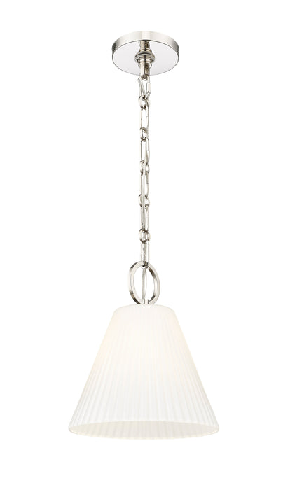 Pendant Z-Lite 3042P10-PN Polished Nickel Alaric 1 Light Pendant Z-Lite