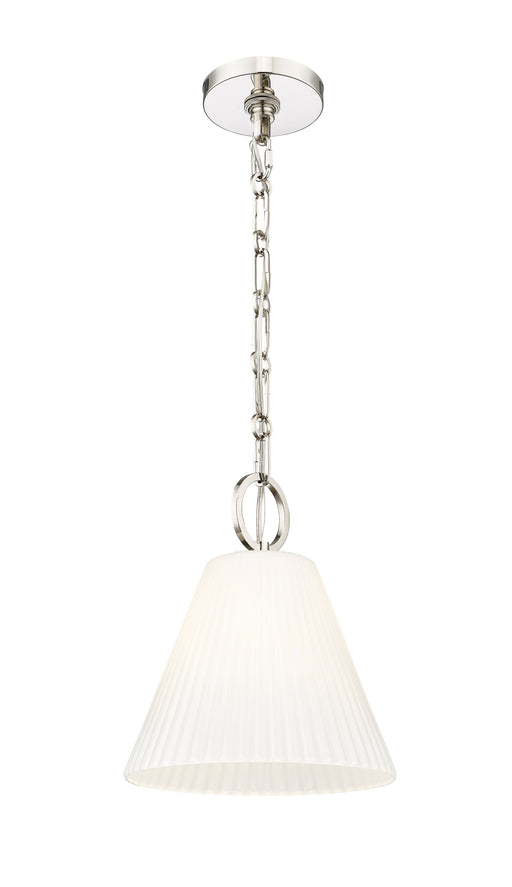 Pendant Z-Lite 3042P10-PN Polished Nickel Alaric 1 Light Pendant Z-Lite