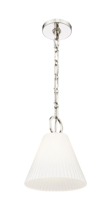 Pendant Z-Lite 3042P10-PN Polished Nickel Alaric 1 Light Pendant Z-Lite