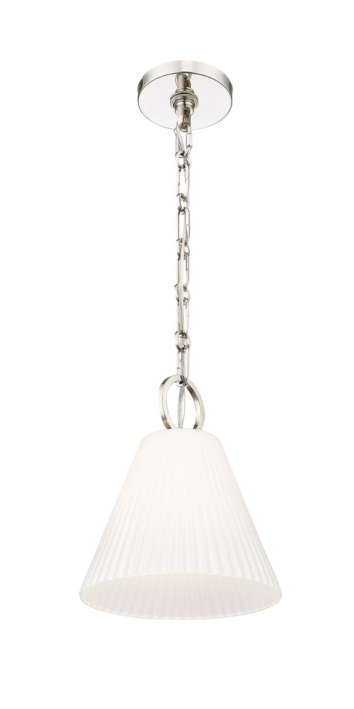 Pendant Z-Lite 3042P10-PN Polished Nickel Alaric 1 Light Pendant Z-Lite