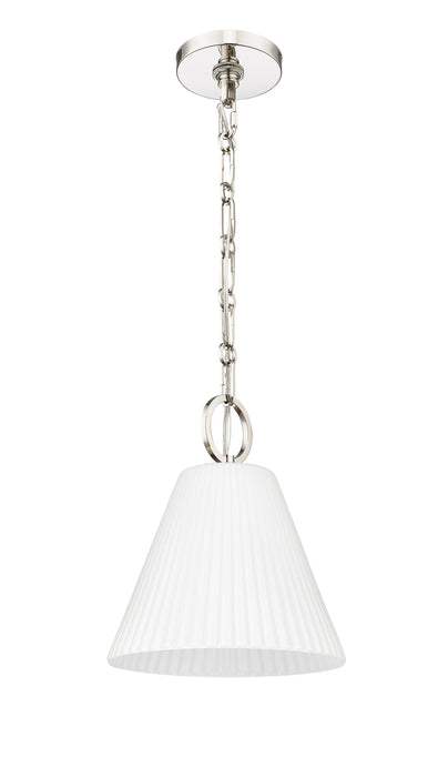 Pendant Z-Lite 3042P10-PN Polished Nickel Alaric 1 Light Pendant Z-Lite