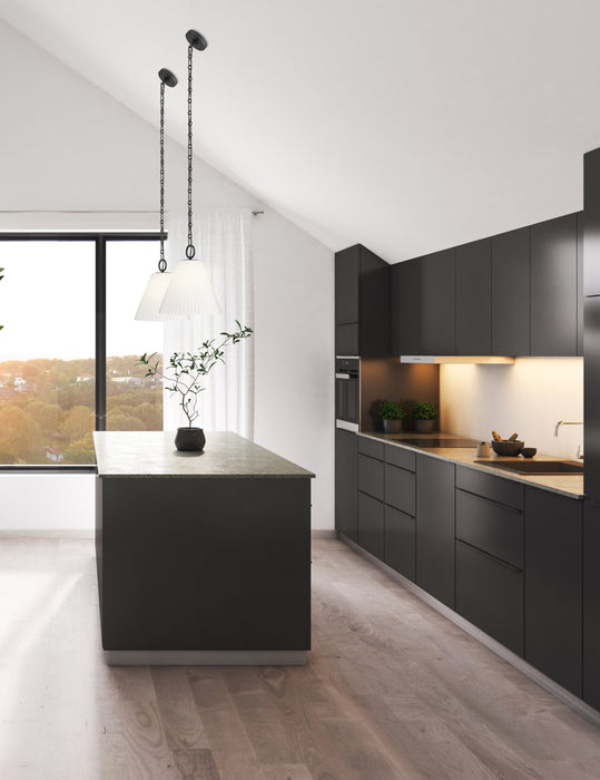 Pendant Z-Lite 3042P14-MB Matte Black Alaric 1 Light Pendant Z-Lite