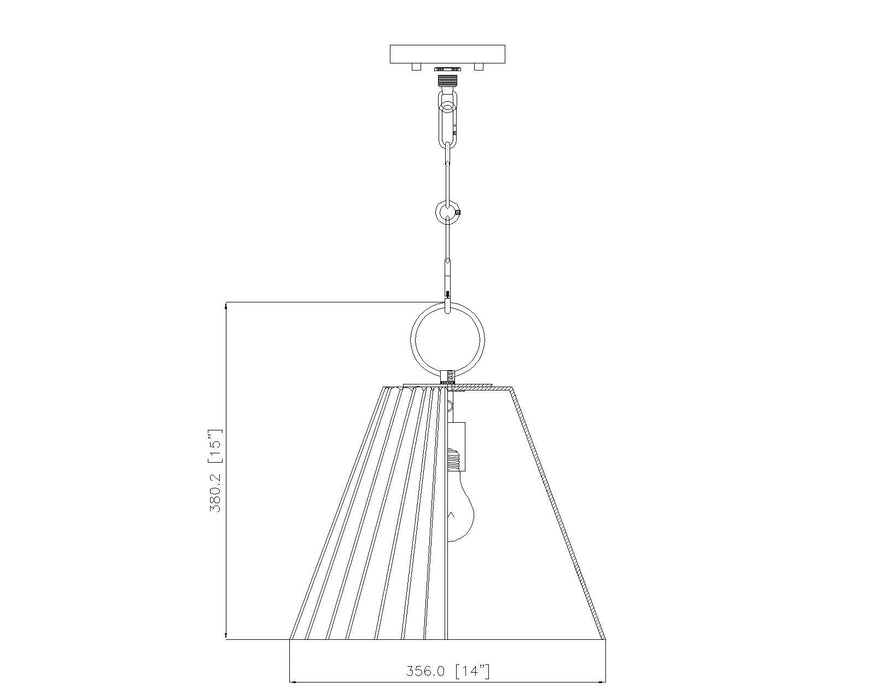 Pendant Z-Lite 3042P14-MGLD Modern Gold Alaric 1 Light Pendant Z-Lite