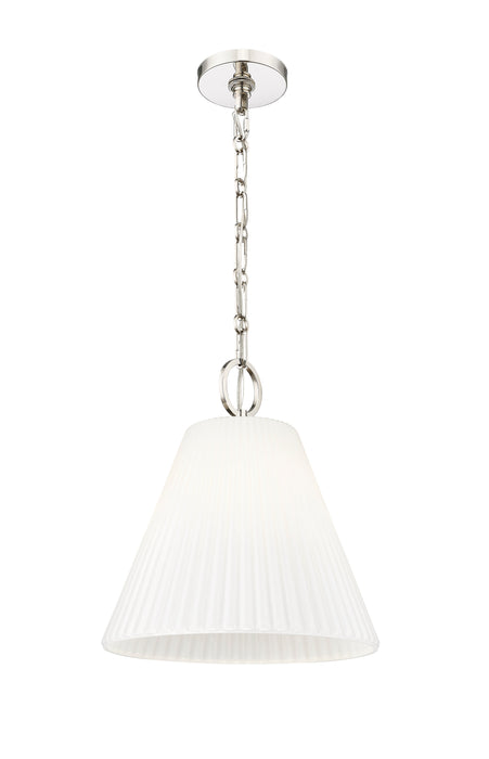 Pendant Z-Lite 3042P14-PN Polished Nickel Alaric 1 Light Pendant Z-Lite
