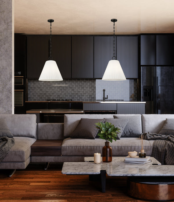 Pendant Z-Lite 3042P18-MB Matte Black Alaric 3 Light Pendant Z-Lite