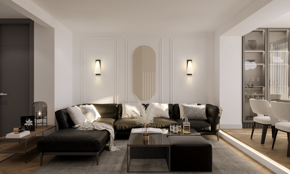 Wall Sconce Z-Lite 3043-1SL-MB Matte Black Farrell 1 Light Wall Sconce Z-Lite