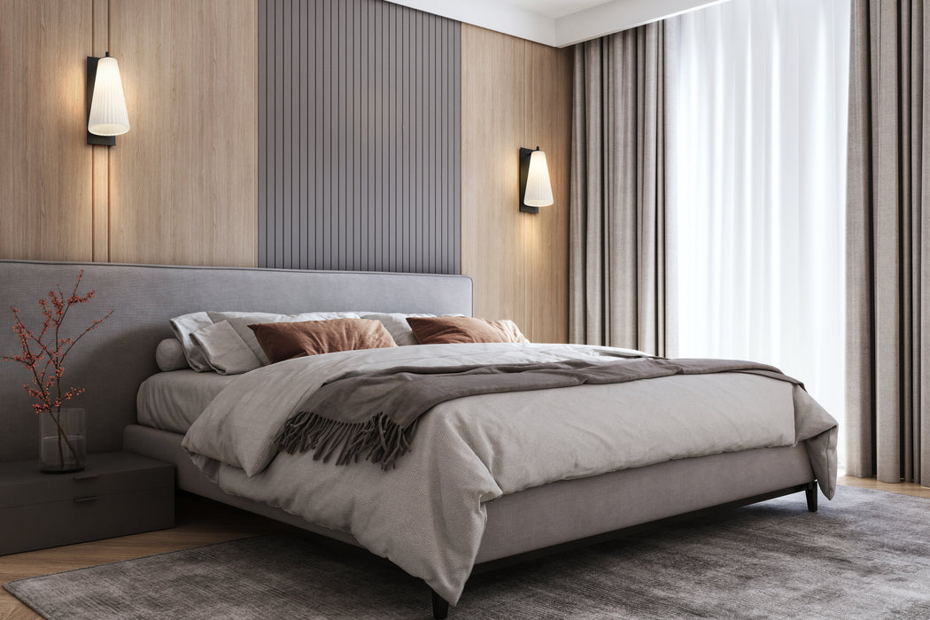 Wall Sconce Z-Lite 3043-1SL-MB Matte Black Farrell 1 Light Wall Sconce Z-Lite