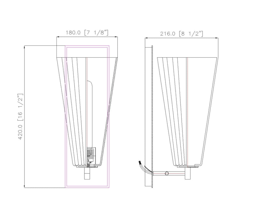 Wall Sconce Z-Lite 3043-1SL-MGLD Modern Gold Farrell 1 Light Wall Sconce Z-Lite