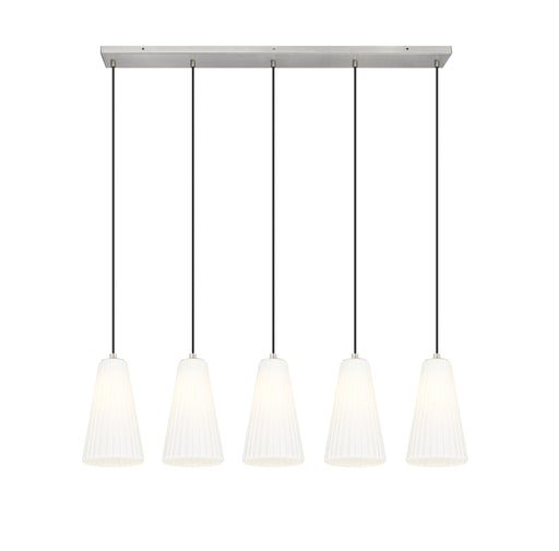 Linear Chandelier Z-Lite 3043P6-5L-BN Brushed Nickel Farrell 5 Light Linear Chandelier Z-Lite