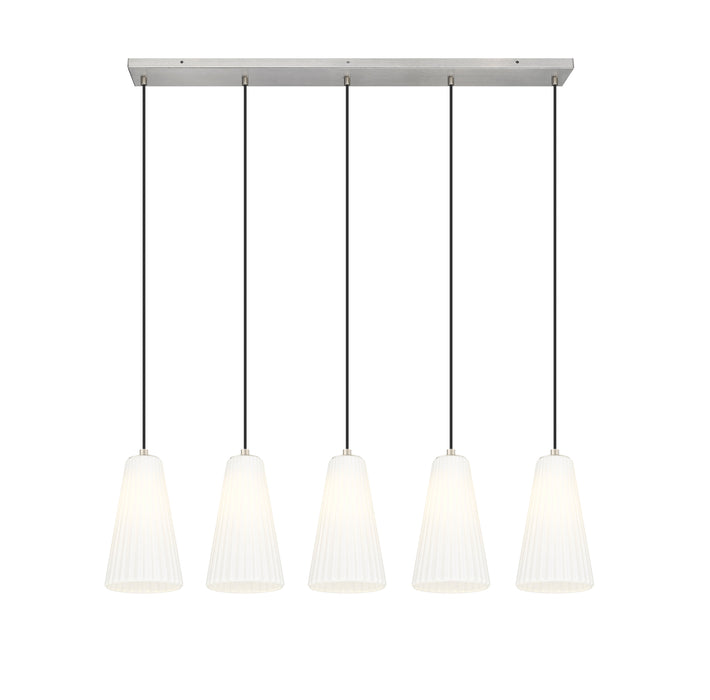 Linear Chandelier Z-Lite 3043P6-5L-BN Brushed Nickel Farrell 5 Light Linear Chandelier Z-Lite