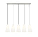 Linear Chandelier Z-Lite 3043P6-5L-BN Brushed Nickel Farrell 5 Light Linear Chandelier Z-Lite