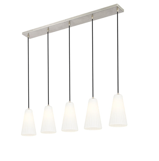 Linear Chandelier Z-Lite 3043P6-5L-BN Brushed Nickel Farrell 5 Light Linear Chandelier Z-Lite