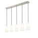 Linear Chandelier Z-Lite 3043P6-5L-BN Brushed Nickel Farrell 5 Light Linear Chandelier Z-Lite