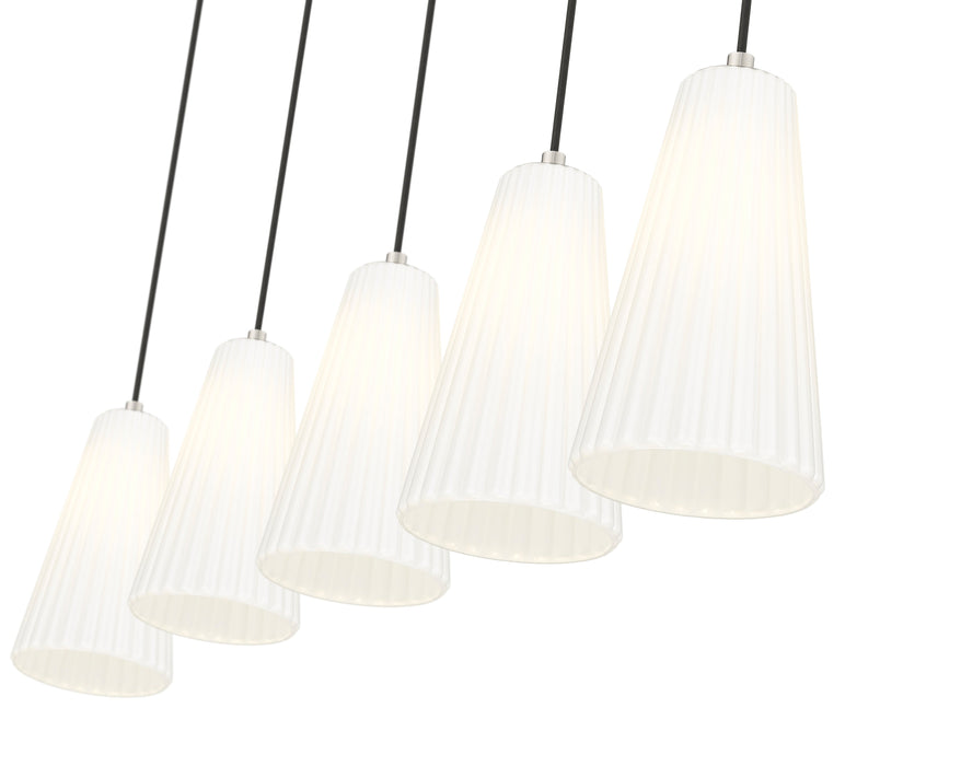 Linear Chandelier Z-Lite 3043P6-5L-BN Brushed Nickel Farrell 5 Light Linear Chandelier Z-Lite