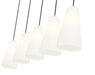 Linear Chandelier Z-Lite 3043P6-5L-BN Brushed Nickel Farrell 5 Light Linear Chandelier Z-Lite