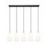 Linear Chandelier Z-Lite 3043P6-5L-MB Matte Black Farrell 5 Light Linear Chandelier Z-Lite