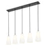 Linear Chandelier Z-Lite 3043P6-5L-MB Matte Black Farrell 5 Light Linear Chandelier Z-Lite
