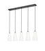 Linear Chandelier Z-Lite 3043P6-5L-MB Matte Black Farrell 5 Light Linear Chandelier Z-Lite