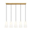 Linear Chandelier Z-Lite 3043P6-5L-MGLD Modern Gold Farrell 5 Light Linear Chandelier Z-Lite