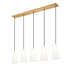 Linear Chandelier Z-Lite 3043P6-5L-MGLD Modern Gold Farrell 5 Light Linear Chandelier Z-Lite