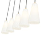 Linear Chandelier Z-Lite 3043P6-5L-MGLD Modern Gold Farrell 5 Light Linear Chandelier Z-Lite