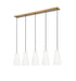 Linear Chandelier Z-Lite 3043P6-5L-MGLD Modern Gold Farrell 5 Light Linear Chandelier Z-Lite