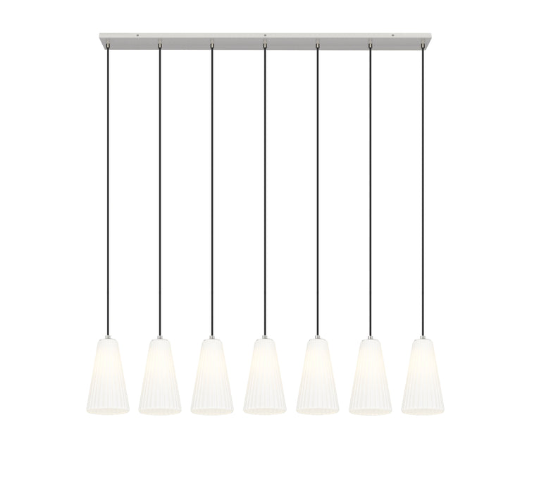 Linear Chandelier Z-Lite 3043P6-7L-BN Brushed Nickel Farrell 7 Light Linear Chandelier Z-Lite