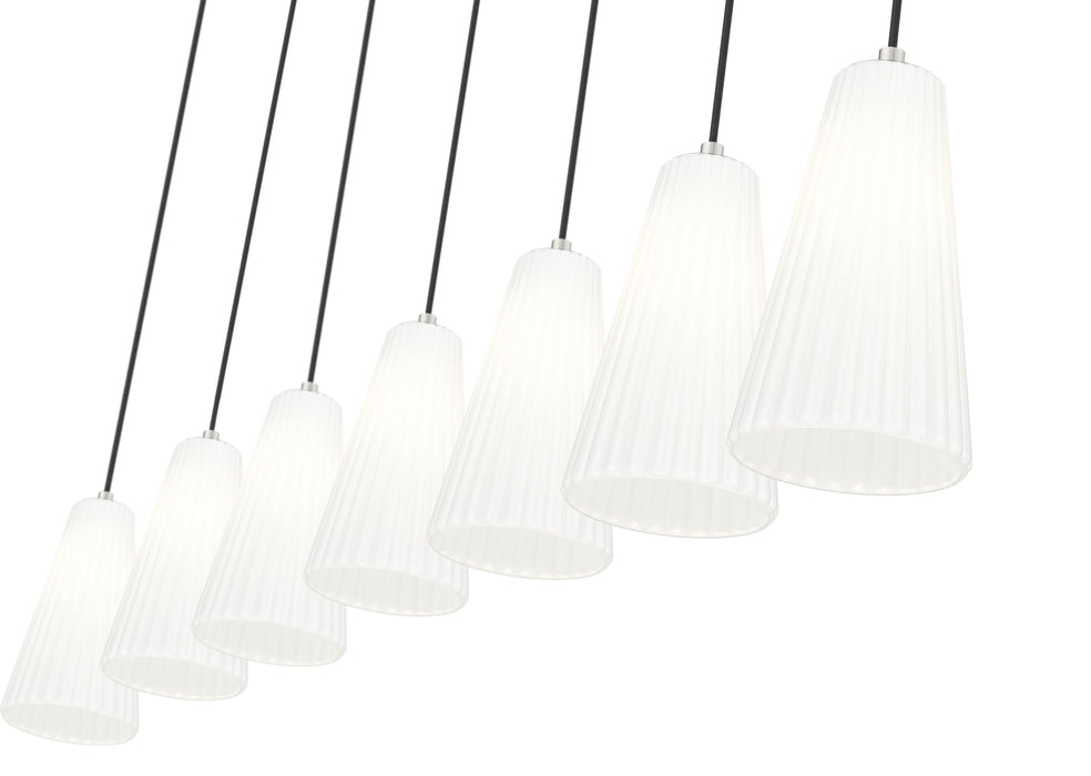 Linear Chandelier Z-Lite 3043P6-7L-BN Brushed Nickel Farrell 7 Light Linear Chandelier Z-Lite