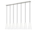 Linear Chandelier Z-Lite 3043P6-7L-BN Brushed Nickel Farrell 7 Light Linear Chandelier Z-Lite