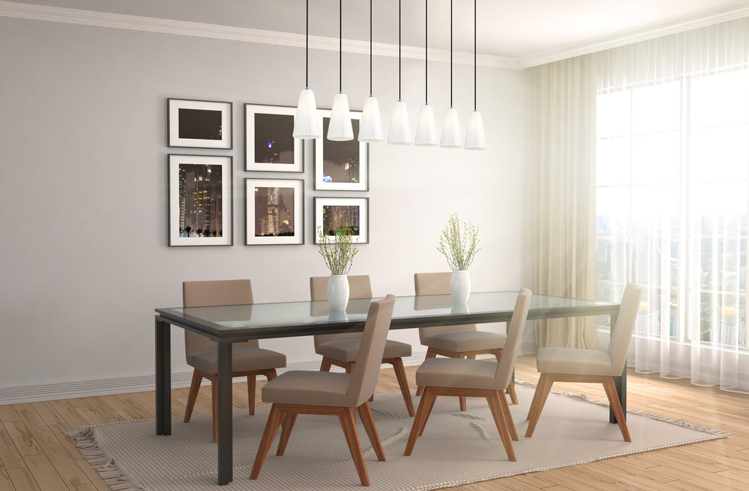 Linear Chandelier Z-Lite 3043P6-7L-BN Brushed Nickel Farrell 7 Light Linear Chandelier Z-Lite