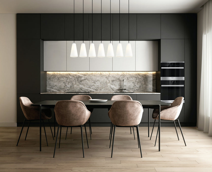 Linear Chandelier Z-Lite 3043P6-7L-BN Brushed Nickel Farrell 7 Light Linear Chandelier Z-Lite