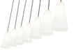Linear Chandelier Z-Lite 3043P6-7L-MGLD Modern Gold Farrell 7 Light Linear Chandelier Z-Lite