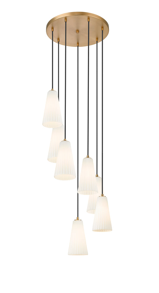 Chandelier Z-Lite 3043P6-7R-MGLD Modern Gold Farrell 7 Light Chandelier Z-Lite