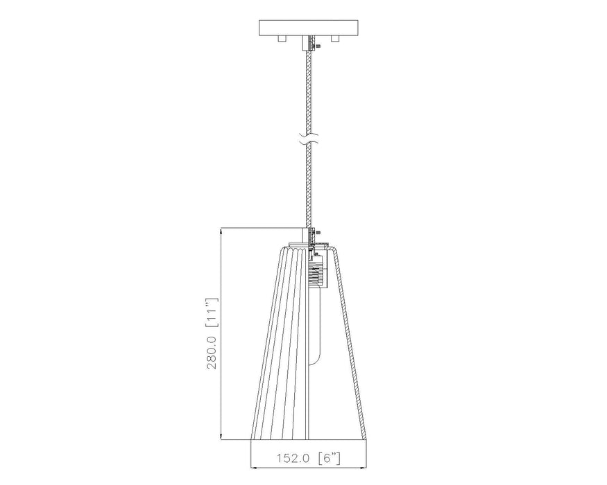 Pendant Z-Lite 3043P6-BN Brushed Nickel Farrell 1 Light Pendant Z-Lite