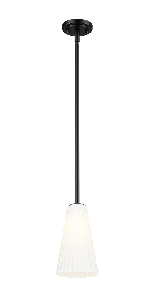 Pendant Z-Lite 3043P6-ROD-MB Matte Black Farrell 1 Light Pendant Z-Lite
