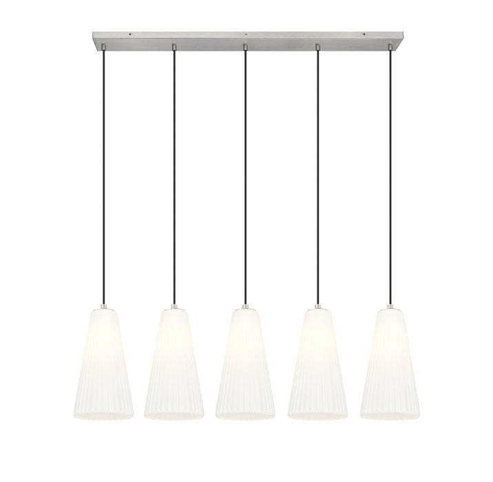 Linear Chandelier Z-Lite 3043P7-5L-BN Brushed Nickel Farrell 5 Light Linear Chandelier Z-Lite