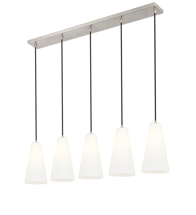 Linear Chandelier Z-Lite 3043P7-5L-BN Brushed Nickel Farrell 5 Light Linear Chandelier Z-Lite