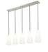 Linear Chandelier Z-Lite 3043P7-5L-BN Brushed Nickel Farrell 5 Light Linear Chandelier Z-Lite