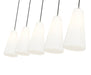 Linear Chandelier Z-Lite 3043P7-5L-BN Brushed Nickel Farrell 5 Light Linear Chandelier Z-Lite