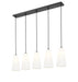 Linear Chandelier Z-Lite 3043P7-5L-MB Matte Black Farrell 5 Light Linear Chandelier Z-Lite