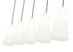 Linear Chandelier Z-Lite 3043P7-5L-MGLD Modern Gold Farrell 5 Light Linear Chandelier Z-Lite