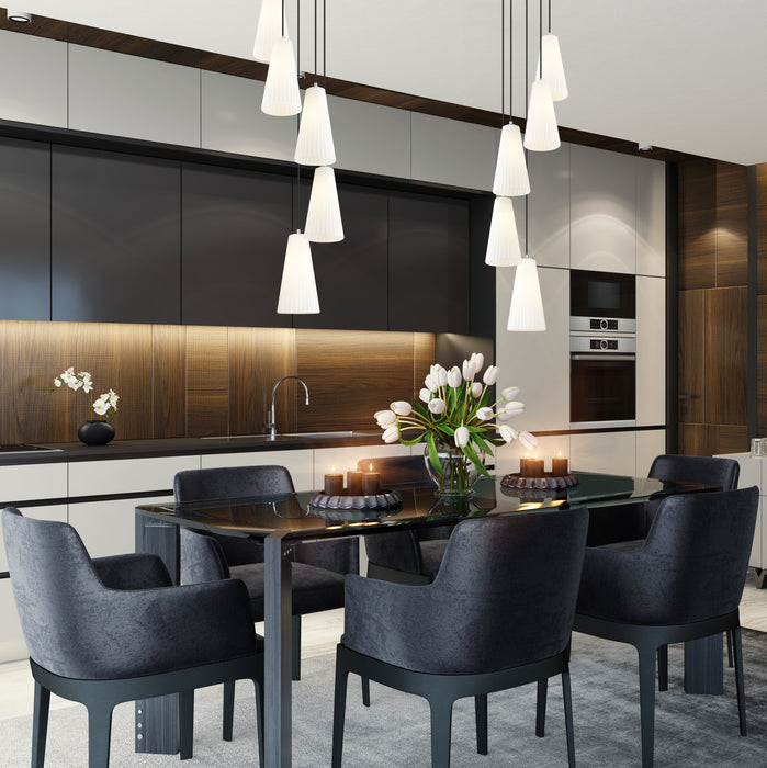 Chandelier Z-Lite 3043P7-5R-BN Brushed Nickel Farrell 5 Light Chandelier Z-Lite