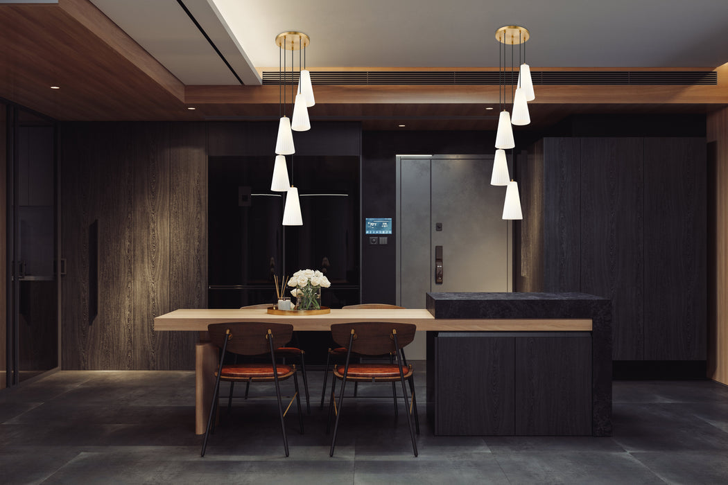 Chandelier Z-Lite 3043P7-5R-MGLD Modern Gold Farrell 5 Light Chandelier Z-Lite