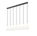 Linear Chandelier Z-Lite 3043P7-7L-MB Matte Black Farrell 7 Light Linear Chandelier Z-Lite