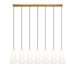 Linear Chandelier Z-Lite 3043P7-7L-MGLD Modern Gold Farrell 7 Light Linear Chandelier Z-Lite
